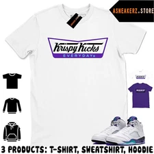 Shirt To Match AJ 5 Grape 2025 Sneaker Matching Tee Krispy Kicks T-Shirt