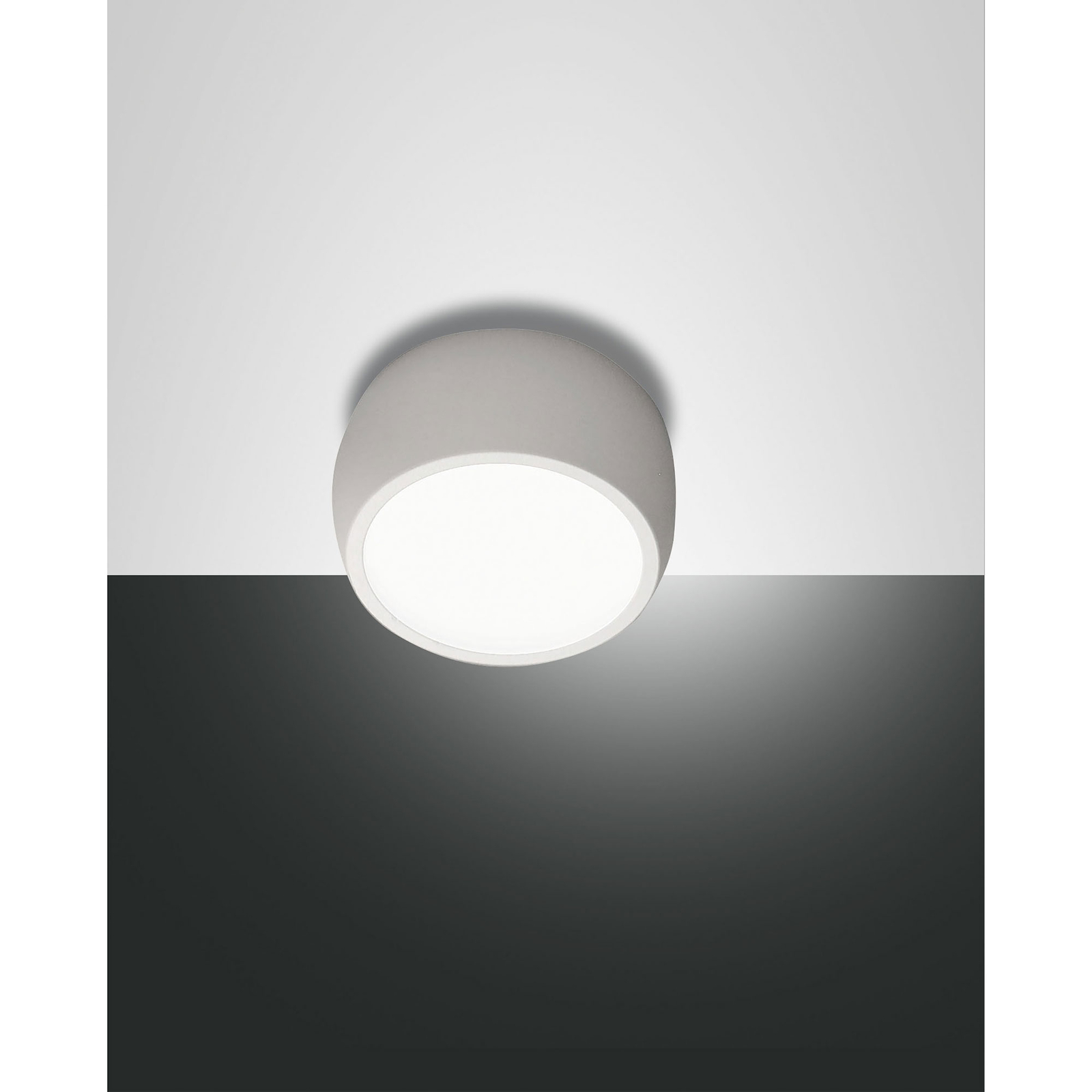 Fabas Luce Faretto da soffitto 1 luce a LED dal design moderno Vasto Bianco 7W L