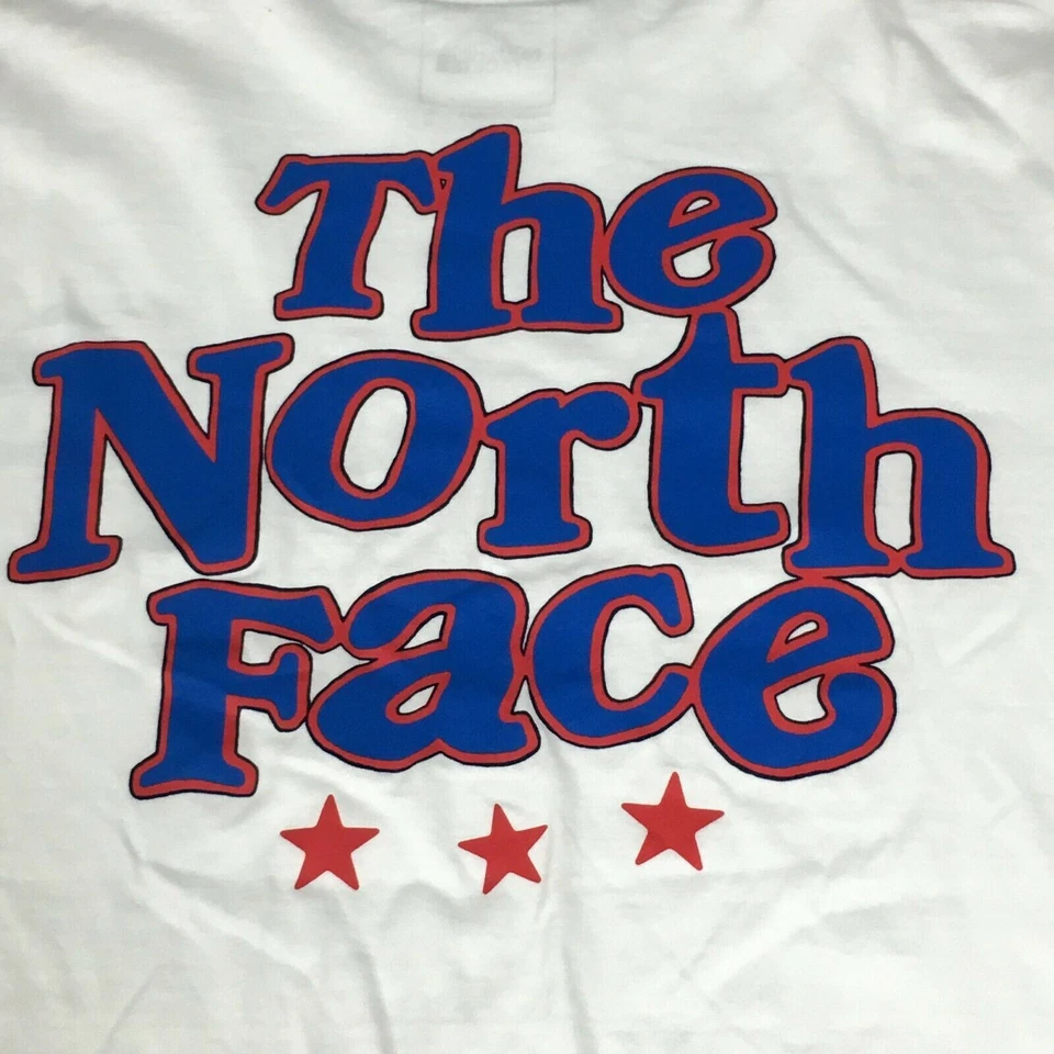 The North Face Crew Neck White USA T-Shirt Never Stop Exploring Womens L or XL - Image 4 of 4