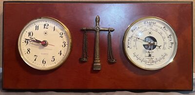Bey Berk International France Ships Wall Thermometer and Barometer Justice Scale