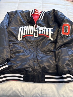 Ohio State Buckeyes Reversible Full Zip Varsity Jacket 2XL NEW