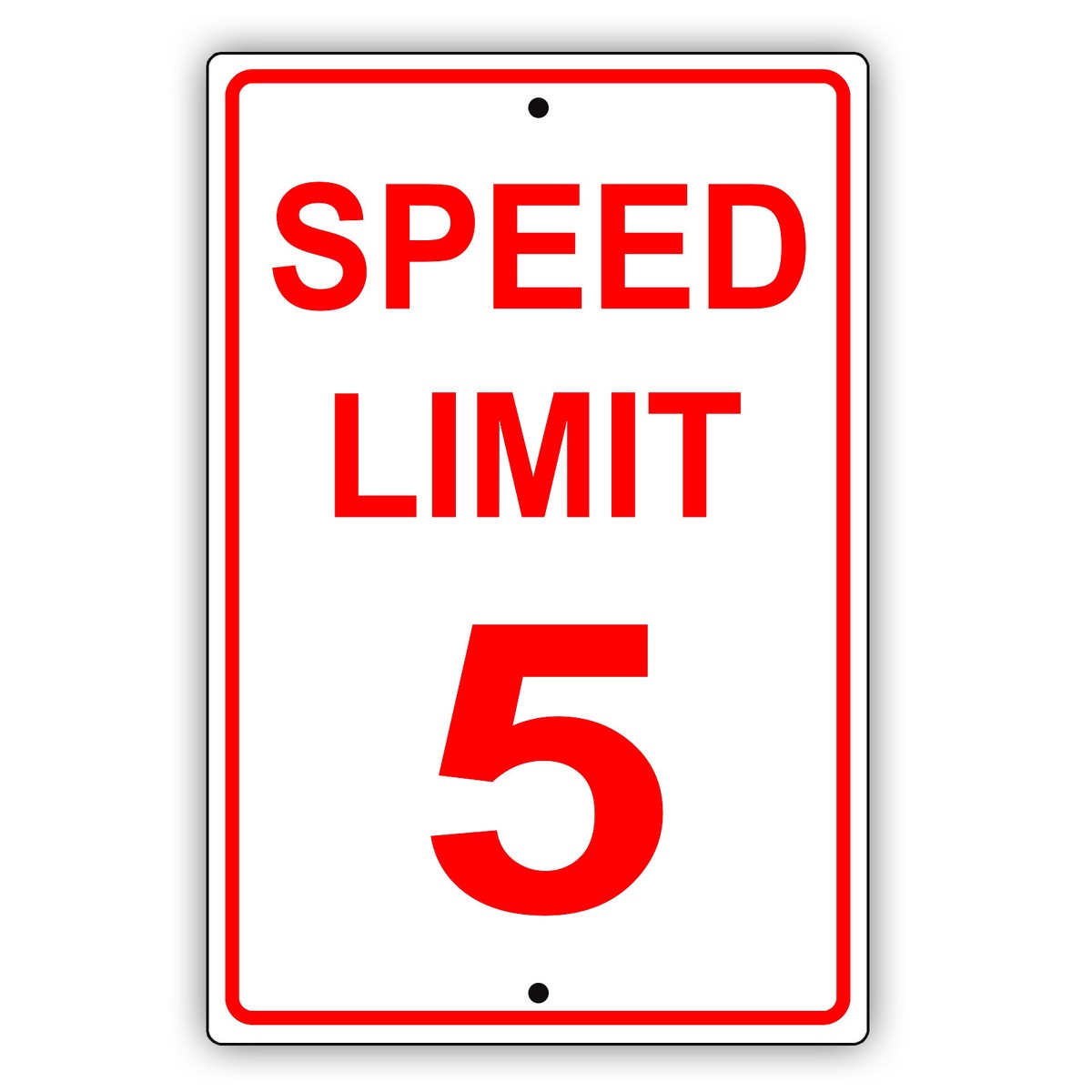 Speed Limit Road Traffic Street Aluminum Metal Red Safety Sign | eBay