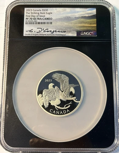 2023 Canada $30 2 Oz Striking Bald Eagle -  NGC PF70 UCAM Designer Signed FDOI