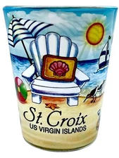 ST. CROIX US VIRGIN ISLANDS BEACH CHAIR IN AND OUT SHOT GLASS 