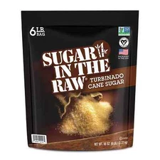 Sugar In The Raw Turbinado Cane Sugar 6 lb Natural Sweetener Bulk Bag