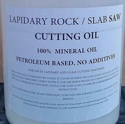 5 GAL. PAIL of LAPIDARY MINERAL OIL USED IN ROCK SAW'S AS A COOLANT &  LUBRICANT | eBay