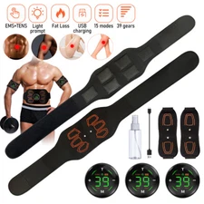 Electric Muscle Toner Machine Simulation ABS Fat Burner Toning Belt Belly Shaper