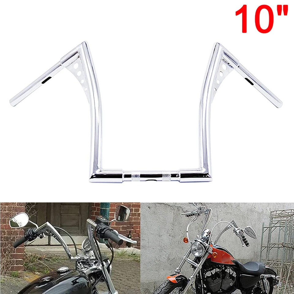 Manillar de elevación Ape Hangers Barras Fat 1-1/4" apto para Harley Softail Sportster XL Foto 4 de 4
