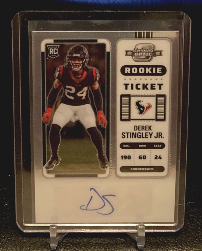 Derek Stingley Jr 2022 Panini Contenders Optic Auto RC Ticket #160 *MINT*