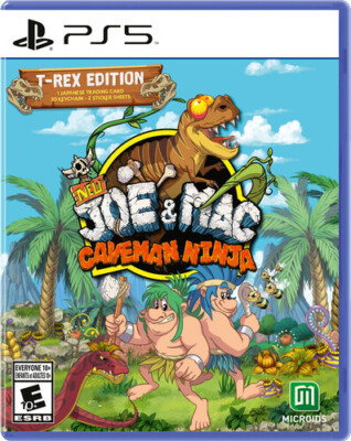 New Joe and Mac: Caveman Edition - T-Rex Edition - Sony PlayStation 5 No Booklet