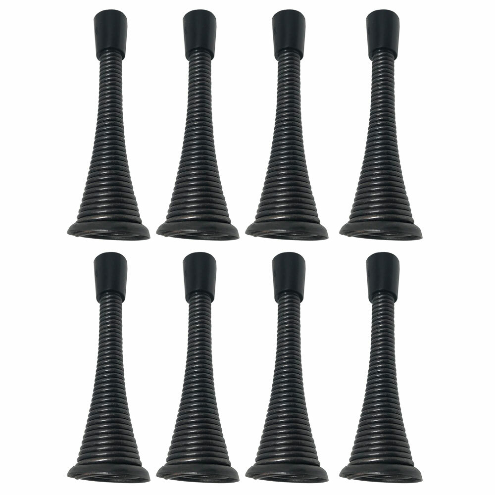 8ct Spring Door Stop 3" Heavy Duty Stopper Steel w/ Bumper, Oil Rubbed Bronze eBay