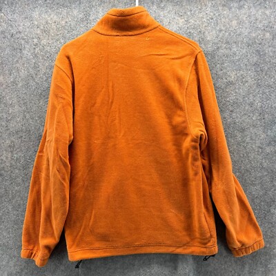 Columbia Sweater Men Medium Orange Full Zip Fleece Steens Mountain