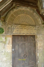 Photo 12x8 Tympanum and lintel church of St Mary Syston south door  c2014