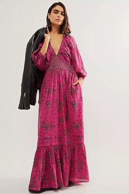 Golden Hour Maxi Dress by Free People in Purple, Size: M Golden Hour Maxi Dress by Free People in Purple, Size: M