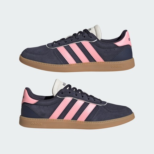 Adidas Women's Breaknet Sleek Shoes Navy/pink IH5467 - Picture 7 of 10