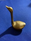 Vintage Brass Swan Paperweight Figure Art Decor