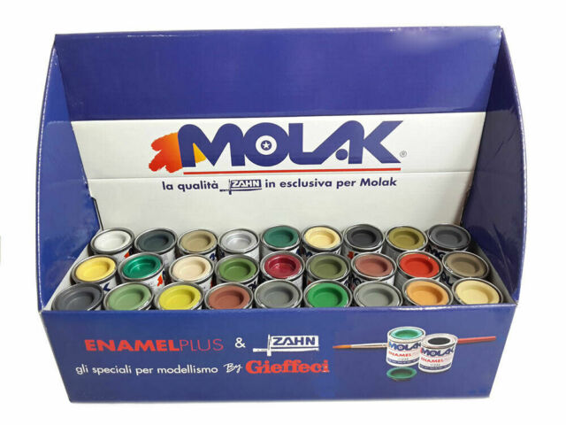 Colores Molak Enamel 18ML + Expositor Humbrol Revell Gloss Satin Matt Metallic