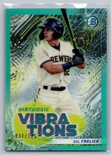 2022 Bowman - Virtuosic Vibrations - Aqua Refractor #VV-14 - Sal Frelick /125