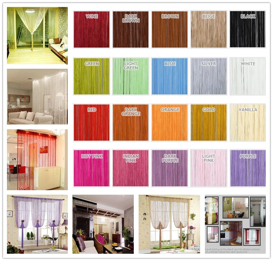 Décor Gland Corde Rideaux Patio Filet Frange Porte Moustiquaire Windows Diviseur - Photo 1/1