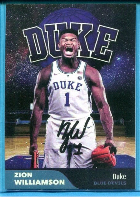 ZION WILLIAMSON ~ Duke Blue Devils Replica Autograph Pre Rookie Basketball Card