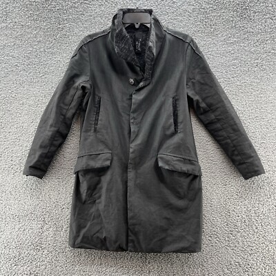 Transit Par Such Coat Womens Small Gray Coated Sweater Lined Avant Garde Italy