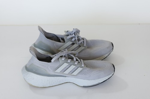 Adidas Ultraboost 21 Men's Running Shoes Halo Silver Grey Size 9.5