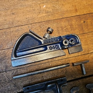 COMPLETE Vintage RECORD 040 Plough Plow Plane w/ Fence & Depth Stop & BLADE ☆