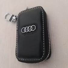 Portachiavi AUDI Pelle Custodia Chiavi Auto Zip Moschettone Qualità Premium