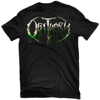 Obituary 'Slowly We Rot Logo' (Schwarz) T-Shirt - US Import - NEU & OFFIZIELL!