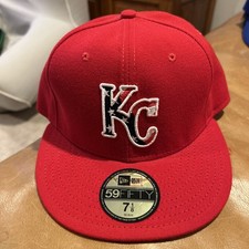 Kansas City Royals Stars And Stripes 2009 Hat Cap New Era 7 1/8 Fitted