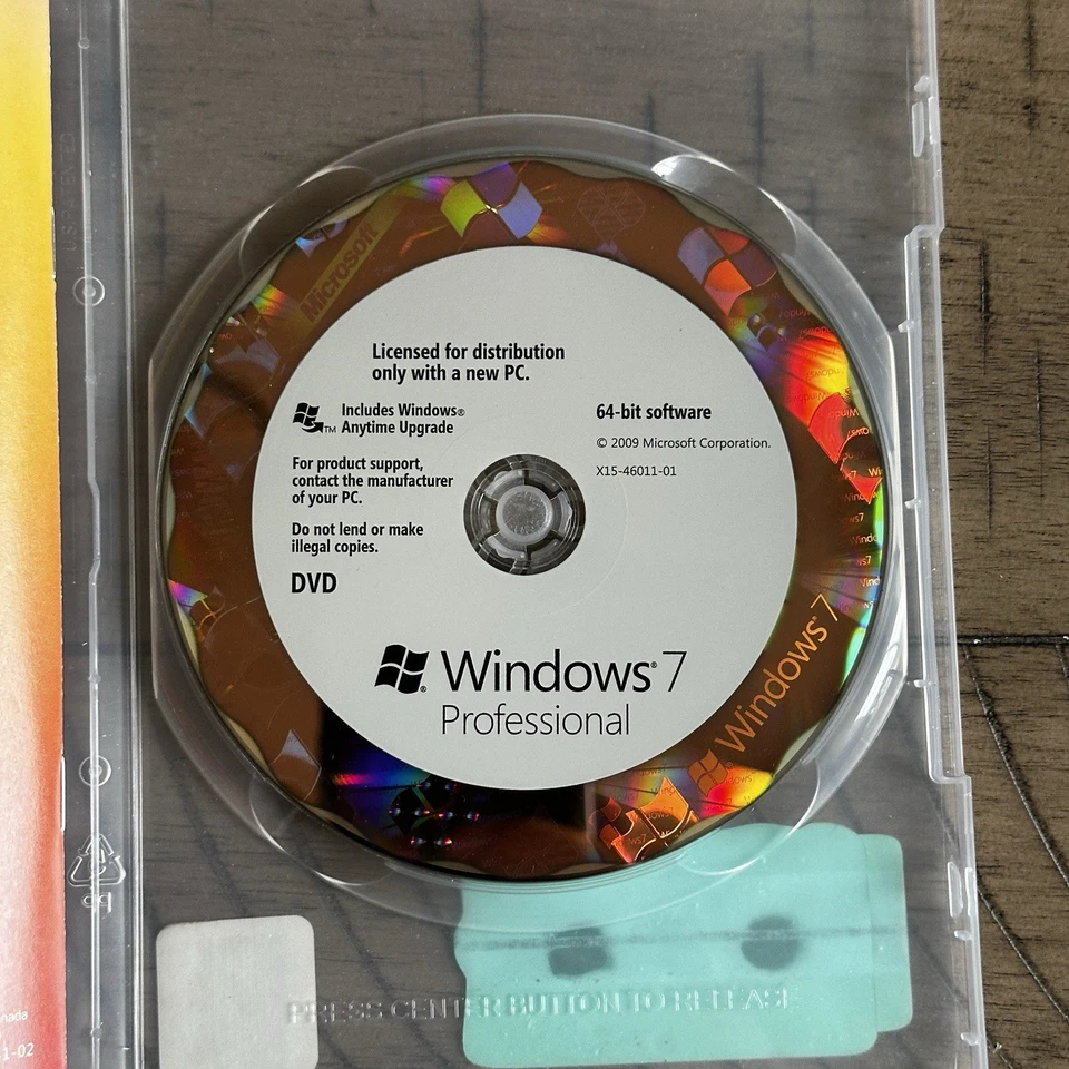 Sistema operativo Microsoft Windows 7 Professional 64 bits - DVD Foto 3 de 3