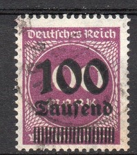 Deutsches Reich 289 a, gestempelt, Infla gepr&uuml;ft