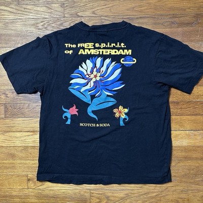 Scotch & Soda  The Free Spirit  Amsterdam Embroidery Graphic Mens Shirt Medium