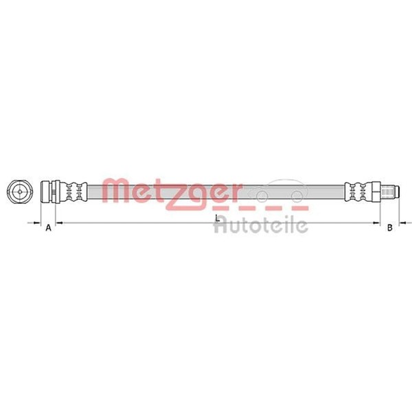 Metzger Bremsschlauch Hinten Passend FüR Ford Kuga | 4110992-image