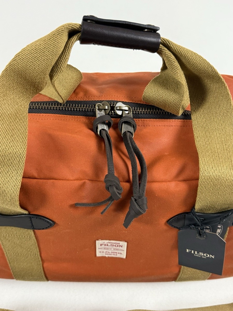 FILSON SMALL TIN CLOTH DUFFLE BAG RUST OS NWT | eBay