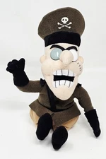 Rocky & Bullwinkle Fearless Leader Plush Doll 1999 Stuffins Stuffed Toy Villain