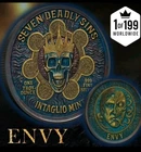 2025 1 Oz .999 Silver Intaglio Mint Seven Deadly Sins: ENVY Colorized Art Round!