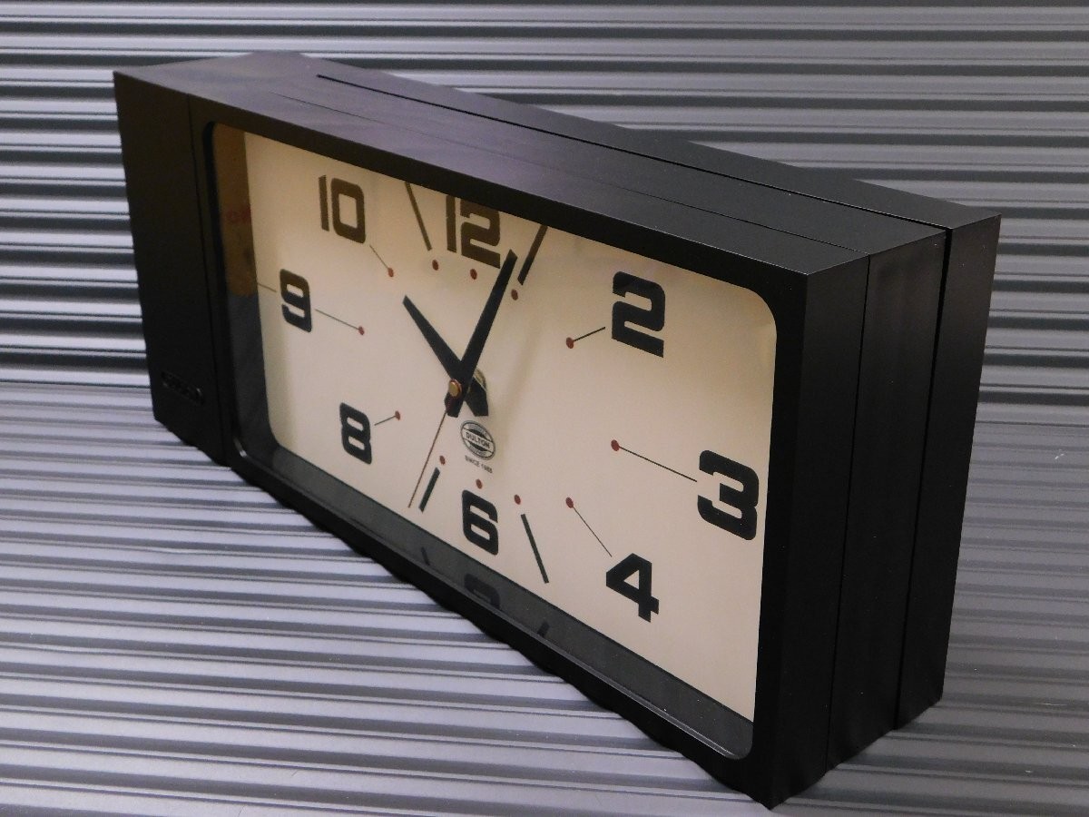 Dulton Double Face Wall Clock H21-0362BK Black Rectangle Magnet