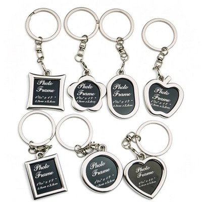 Elegant Metal Photo Frame Keychain For Keys Or Bags With Multiple Type Design