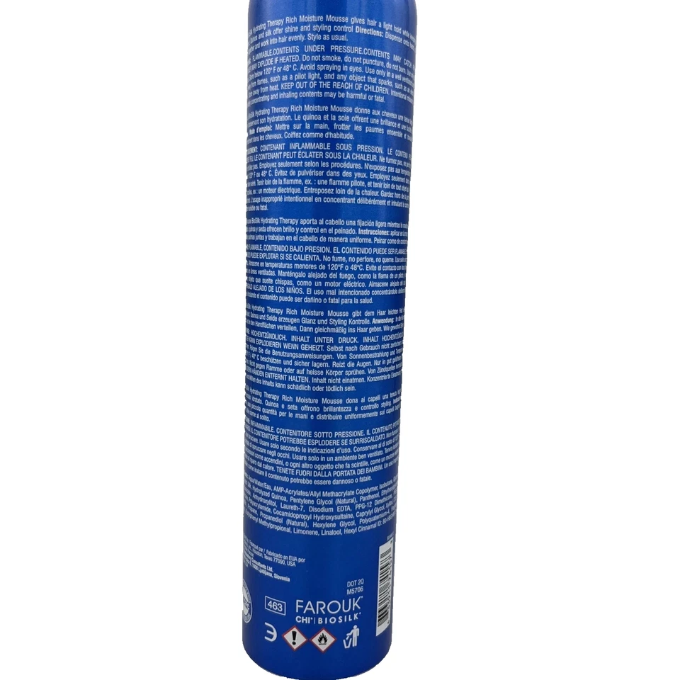 Mousse de hidratación rica en terapia hidratante Biosilk 12,7 oz - Paquete de 3 Foto 2 de 4