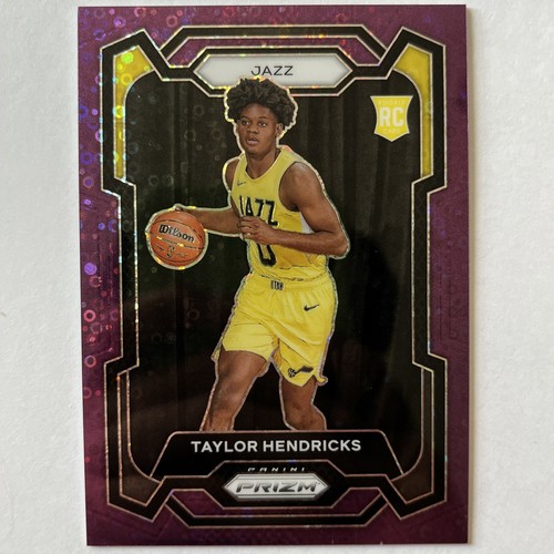 2023 Panini Prizm Taylor Hendricks Purple Fast Break #161 RC /75 Utah Jazz