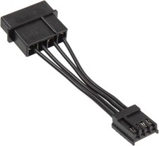 Kolink Adapter-Stromkabel von 4-Pol-Molex auf Floppy - schwarz, 5cm