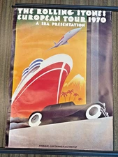 100% Original The Rolling Stones 1970 European Tour Poster