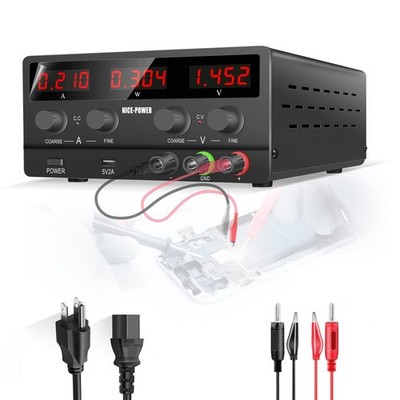 NICE-POWER DC Power Supply Variable: 30V 10A Adjustable Switching Regulated High
