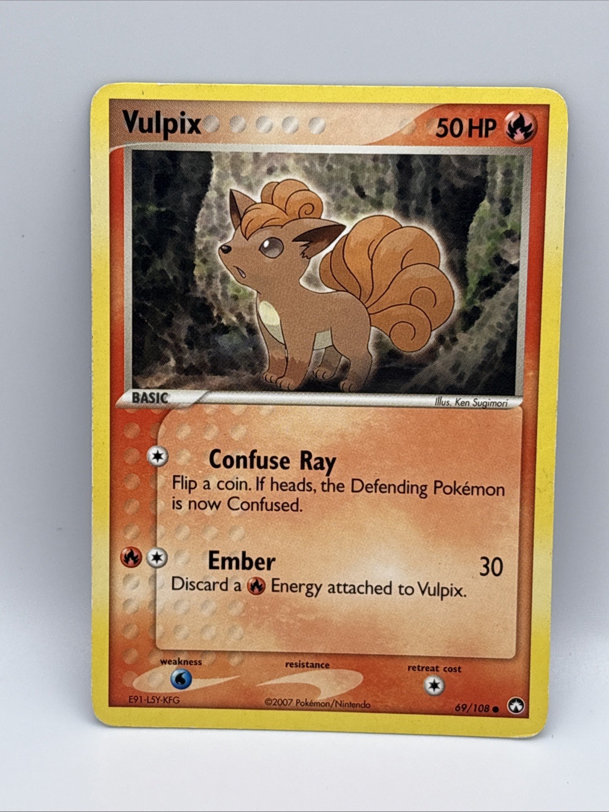 Pokemon Card Vulpix 69/108 EX Power Keepers Common