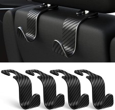 4-Pack Car Headrest Hooks Vehicle Storage Organizer for Purses Handbags