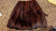 VTG MINK FUR LADIES MUFF PURSE HAND WARMER FANCY FORMAL DRESS MUFFLER