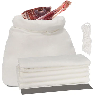 TAINAT 6 PCS Game Bags Elk Hunting Meat Bags, Reusable Wild Game Meat Bags with Refl...