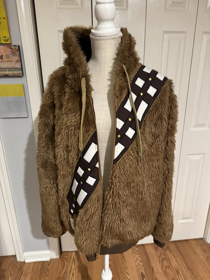 Star Wars Chewbacca Disfraz Cosplay Peludo Sudadera con Capucha Imitación Piel Chaqueta Para Hombre Grande Foto 2 de 4
