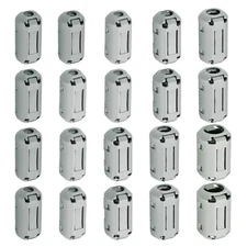 22 Pcs Ferrite Filter Ring Core Cable Clip ID 3/5/7/9/13mm Regular Styles, Gray